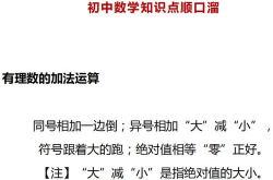数学顺口溜,顺口溜中的数学奥秘